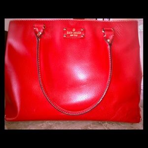 Kate Spade Leather Christmas Red Purse/ Handbag